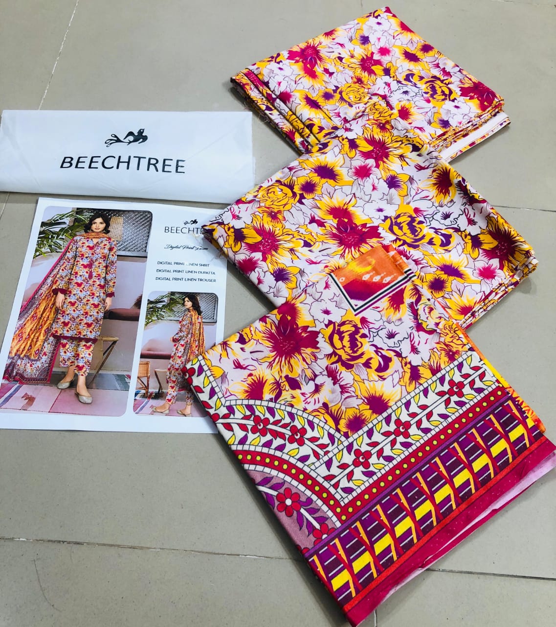 Image Linen Three Piece (Unstitched)