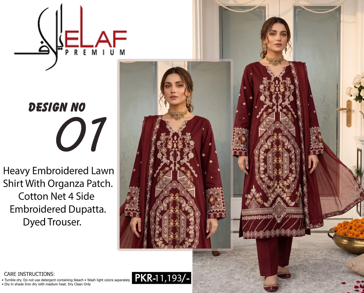 Elaf Embroidered collection (unstitched)