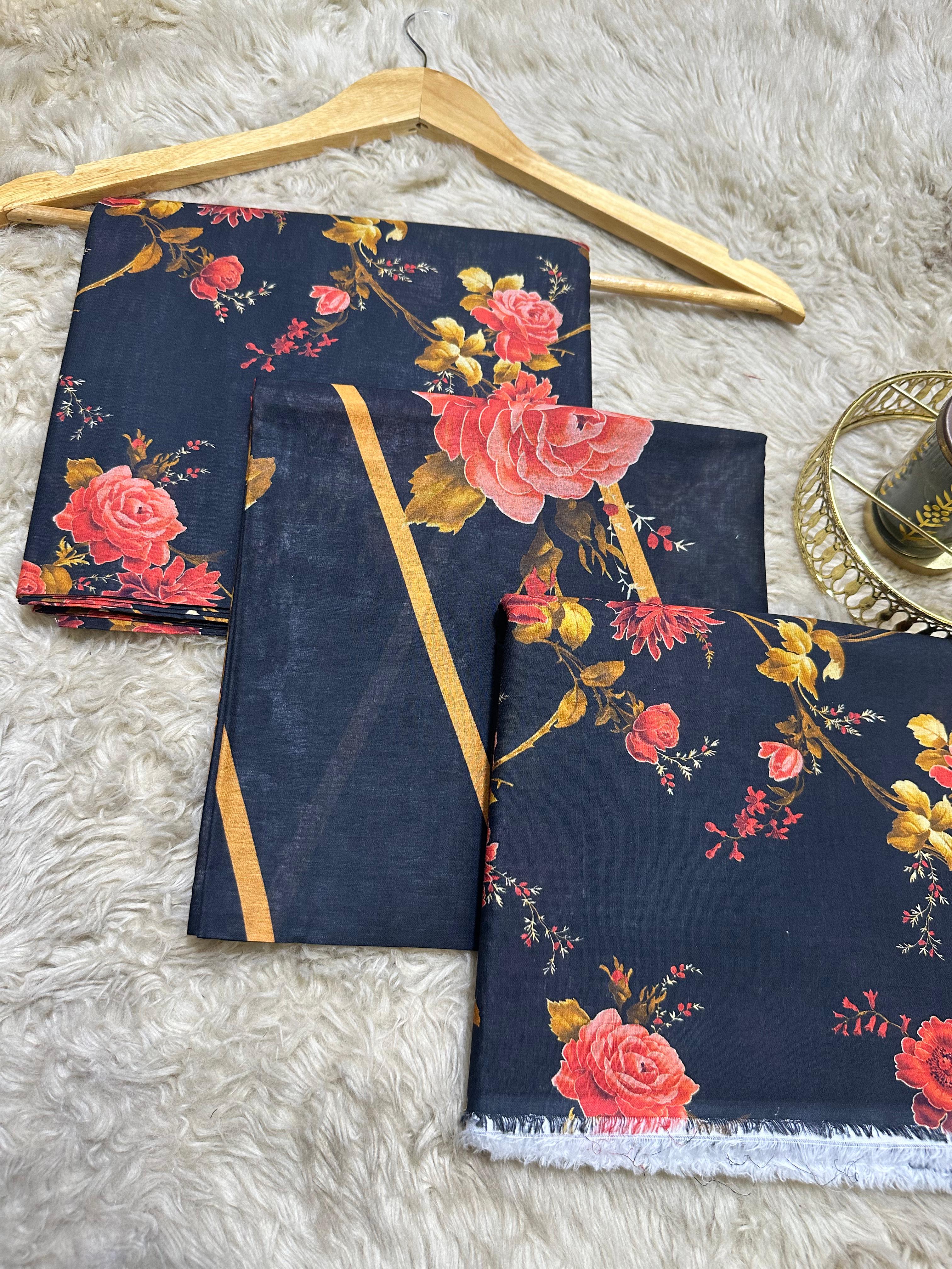 Ego Printed Lawn three piece (Unstitched)
