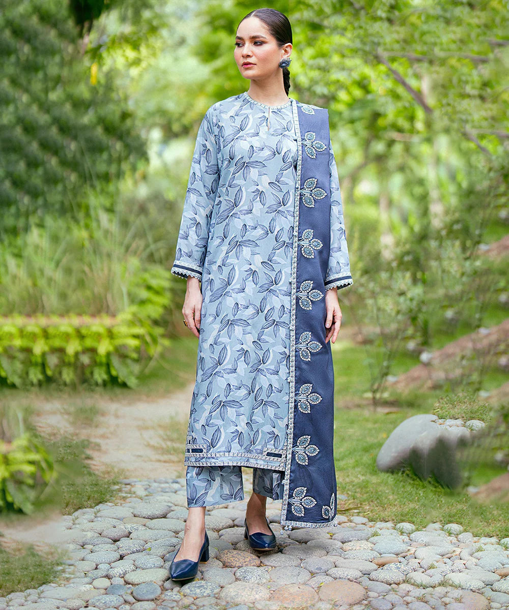 Baroque Khaddar  Printed Trouser (Unstitched)