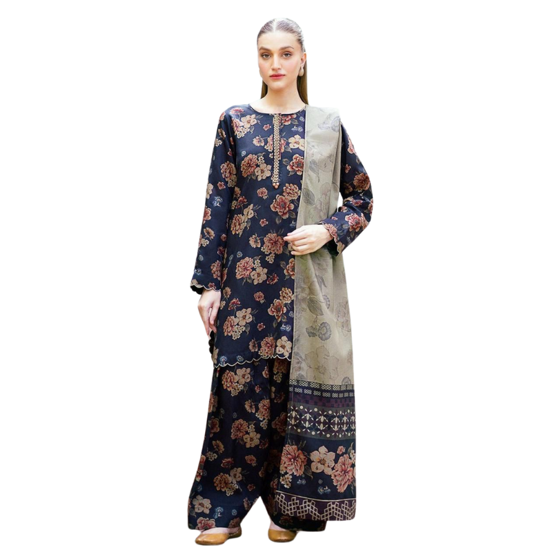 Baroque Khaddar  Printed Trouser (Unstitched)
