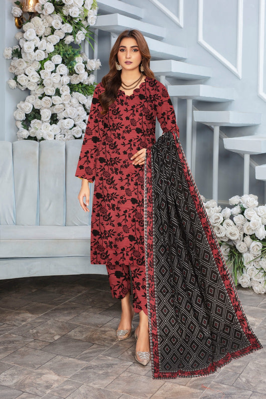 Sapphire Printed lawn Three Piece (Unstitched)