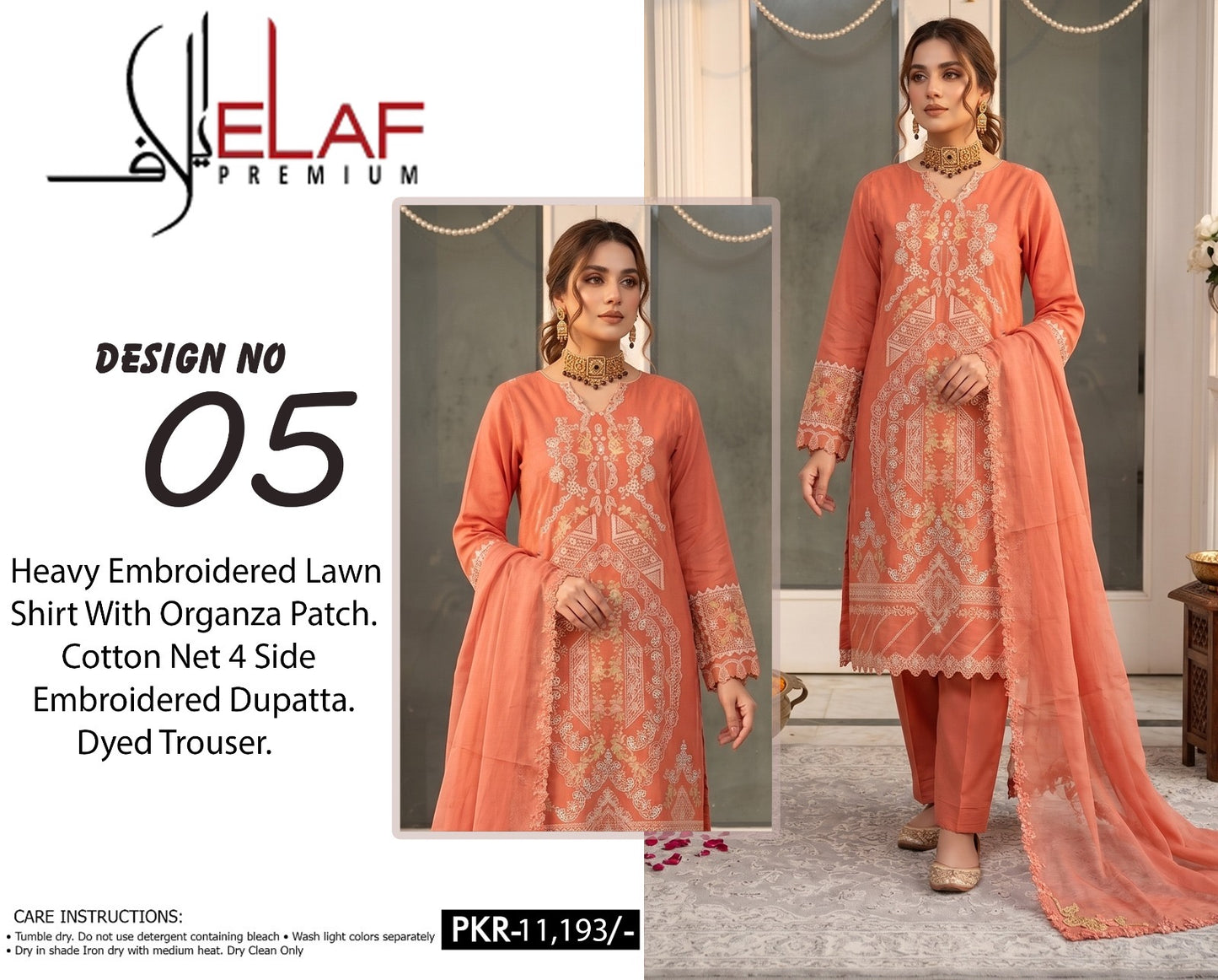 Elaf Embroidered collection (unstitched)