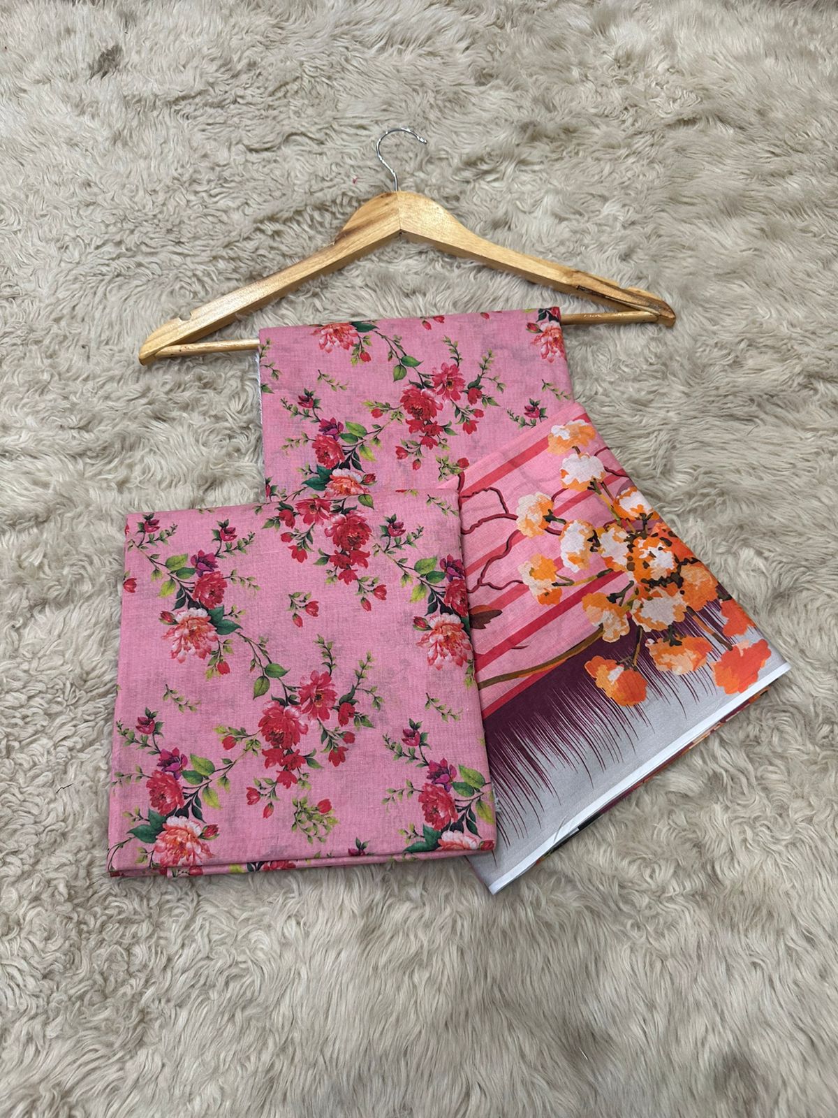 Zeyorah Printed Lawn Three Piece (Unstitched)