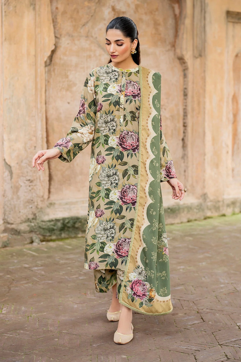 Baroque Khaddar  Printed Trouser (Unstitched)