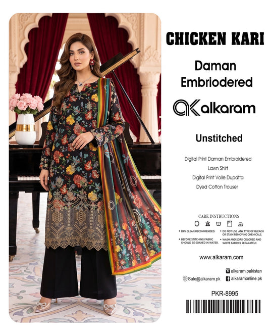 Alkaram chikan kare collection