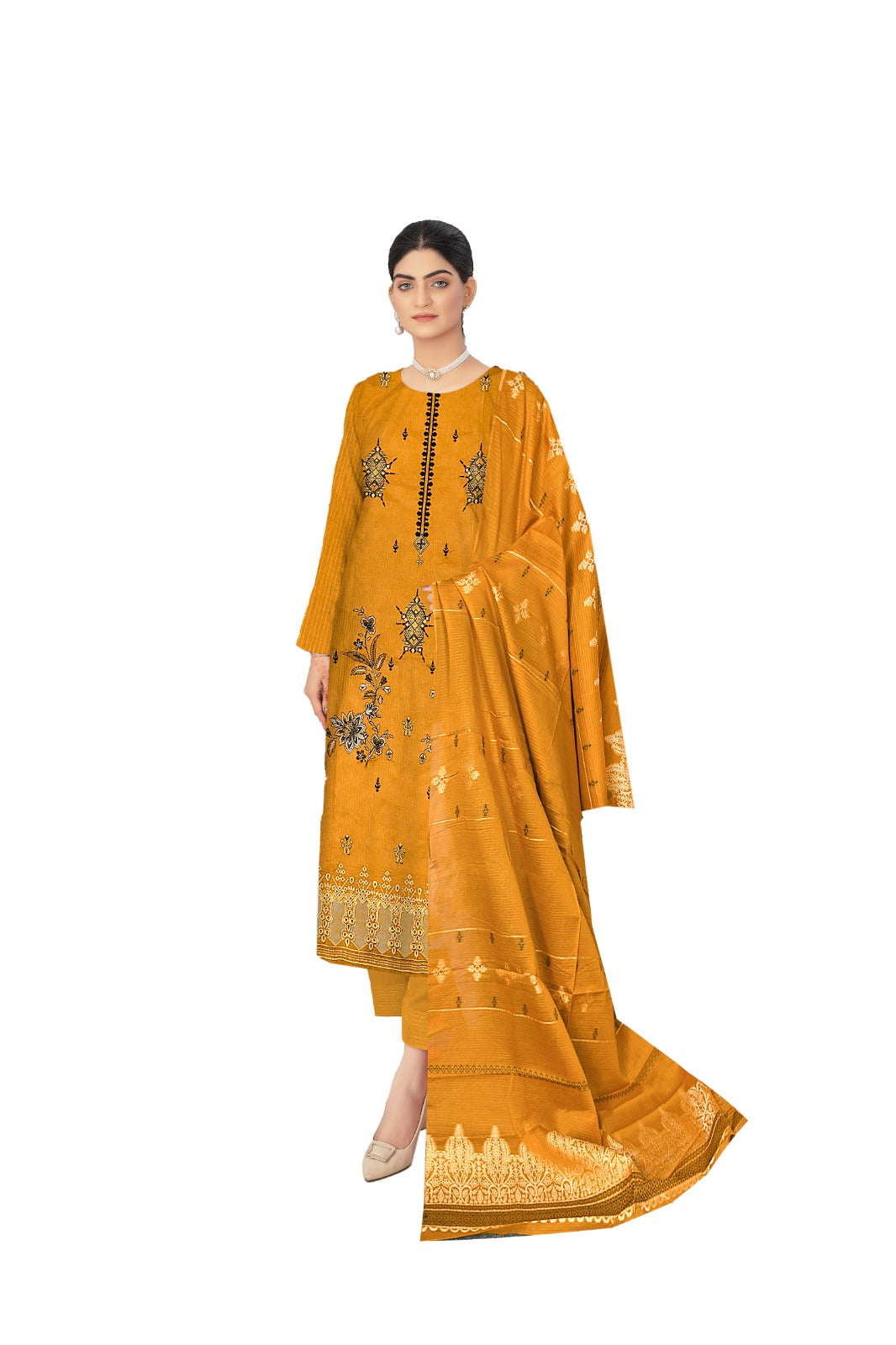 Breeze Embroidered lawn Three Piece (Unstitched)
