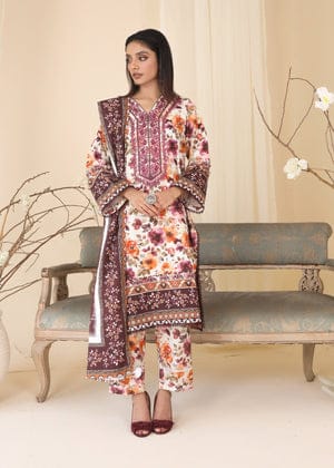 Shanaya Linen Three Piece (Unstitched)