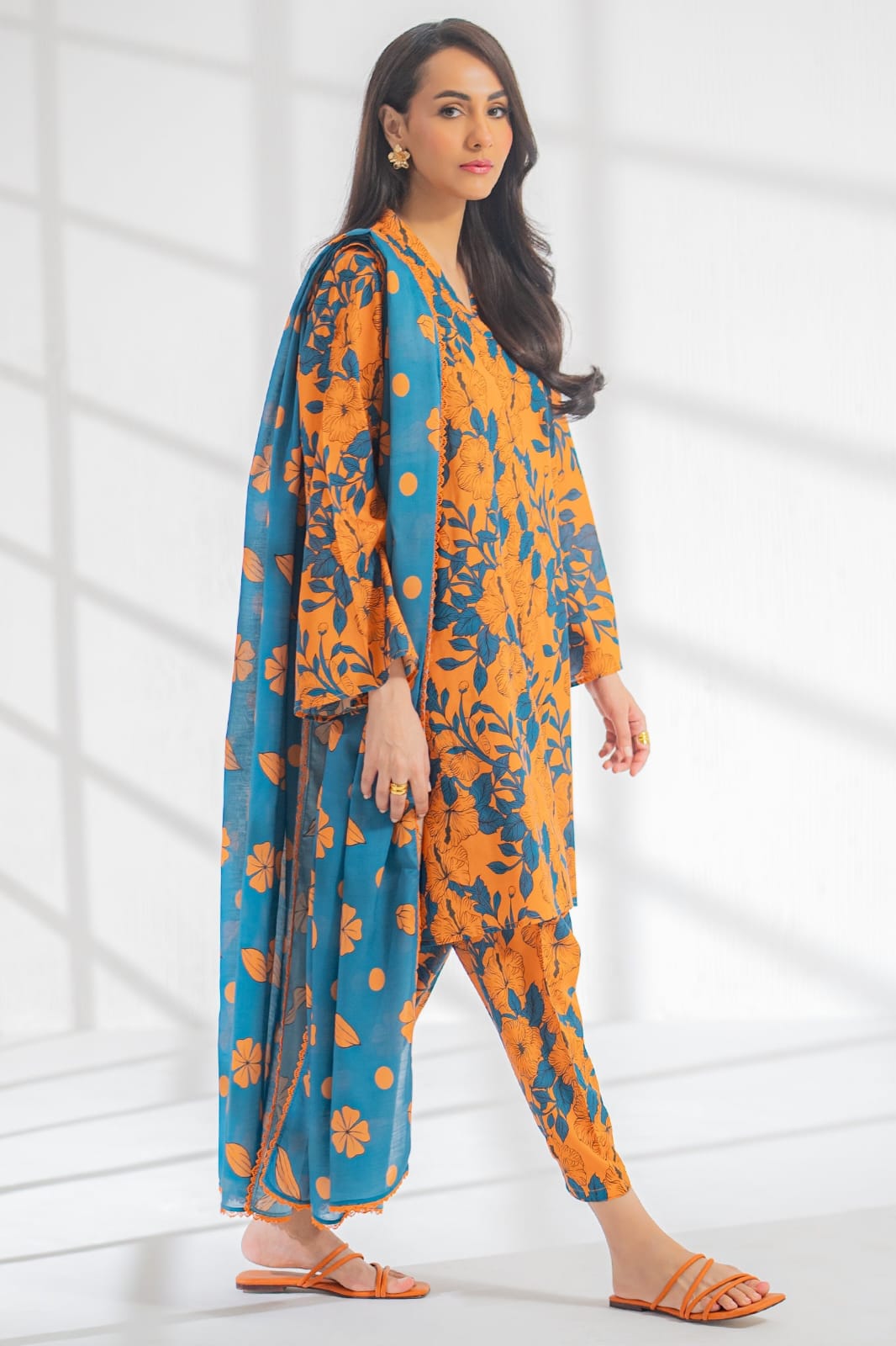 Ego Printed Lawn three piece (Unstitched)