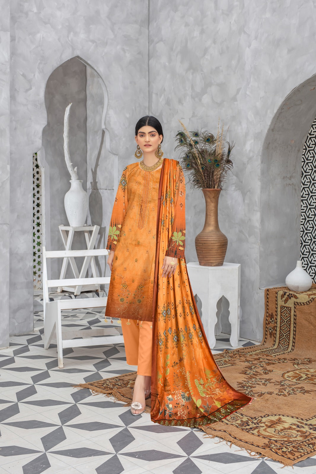 Bonanza Satrangi Linen Three Piece (Unstitched)