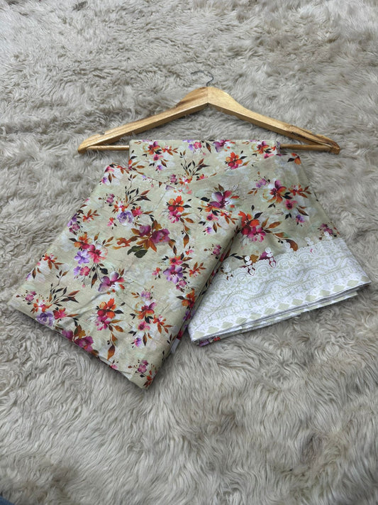 Saya Printed Lawn Three Piece (Unstitched)