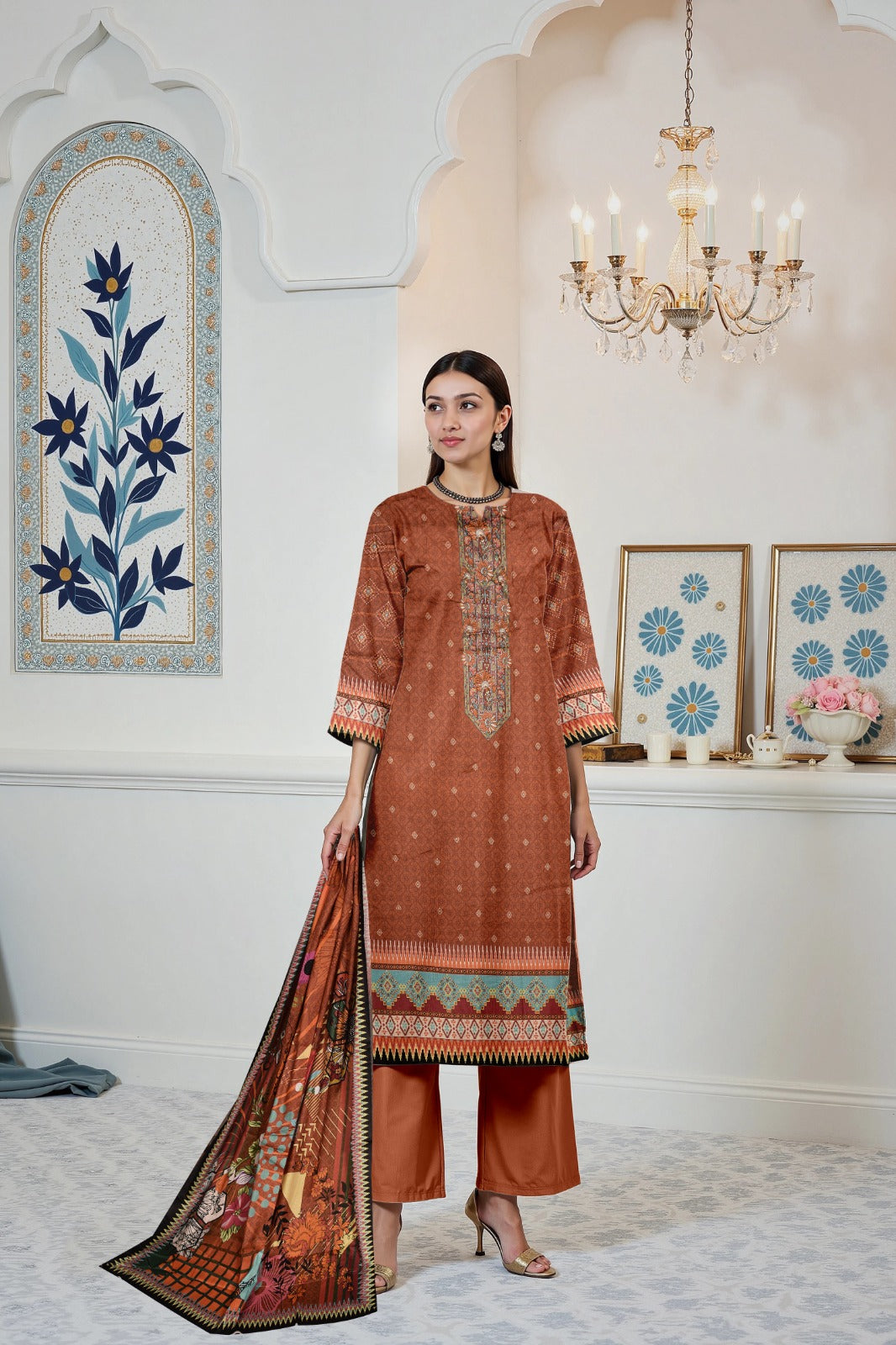 Maria B Printed lawn three piece (unstitched)