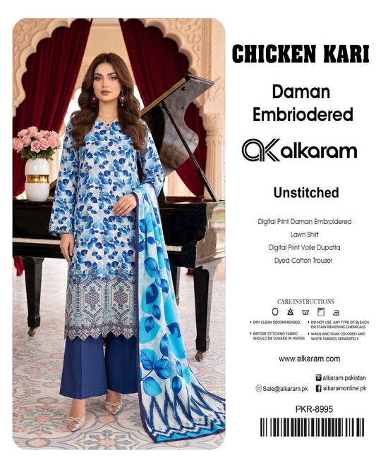 Alkaram chikan kare collection