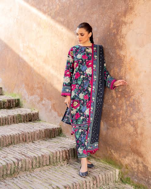 Baroque Khaddar  Printed Trouser (Unstitched)