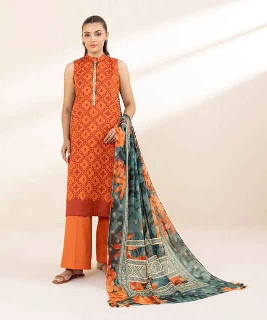 Sapphire Printed Lawn Three piece (unstitched)