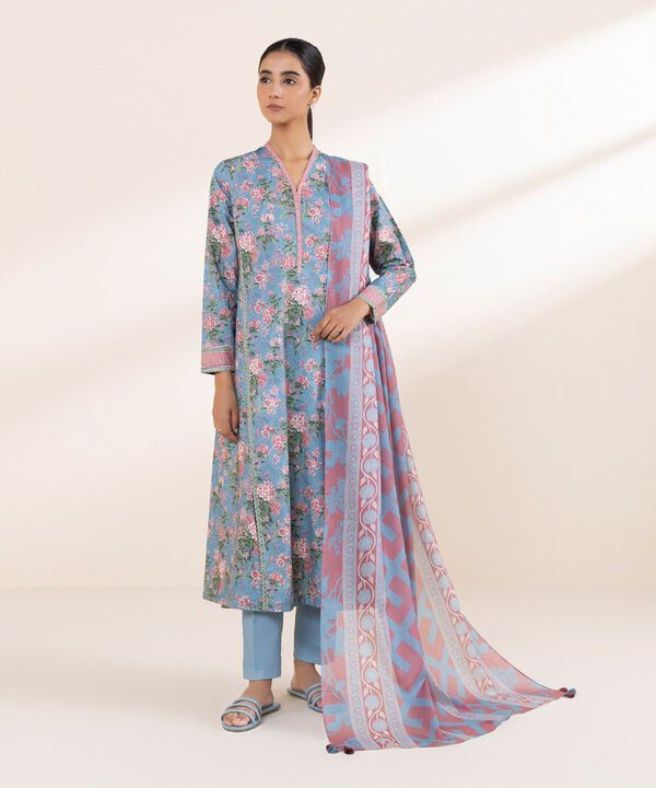 Sapphire Printed Lawn Three piece (unstitched)
