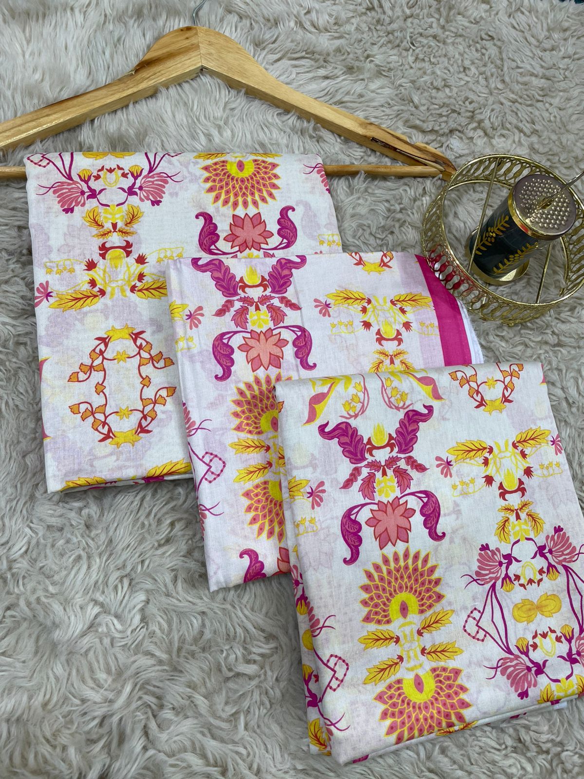 Iznik Printed Lawn Three Piece (Unstitched)