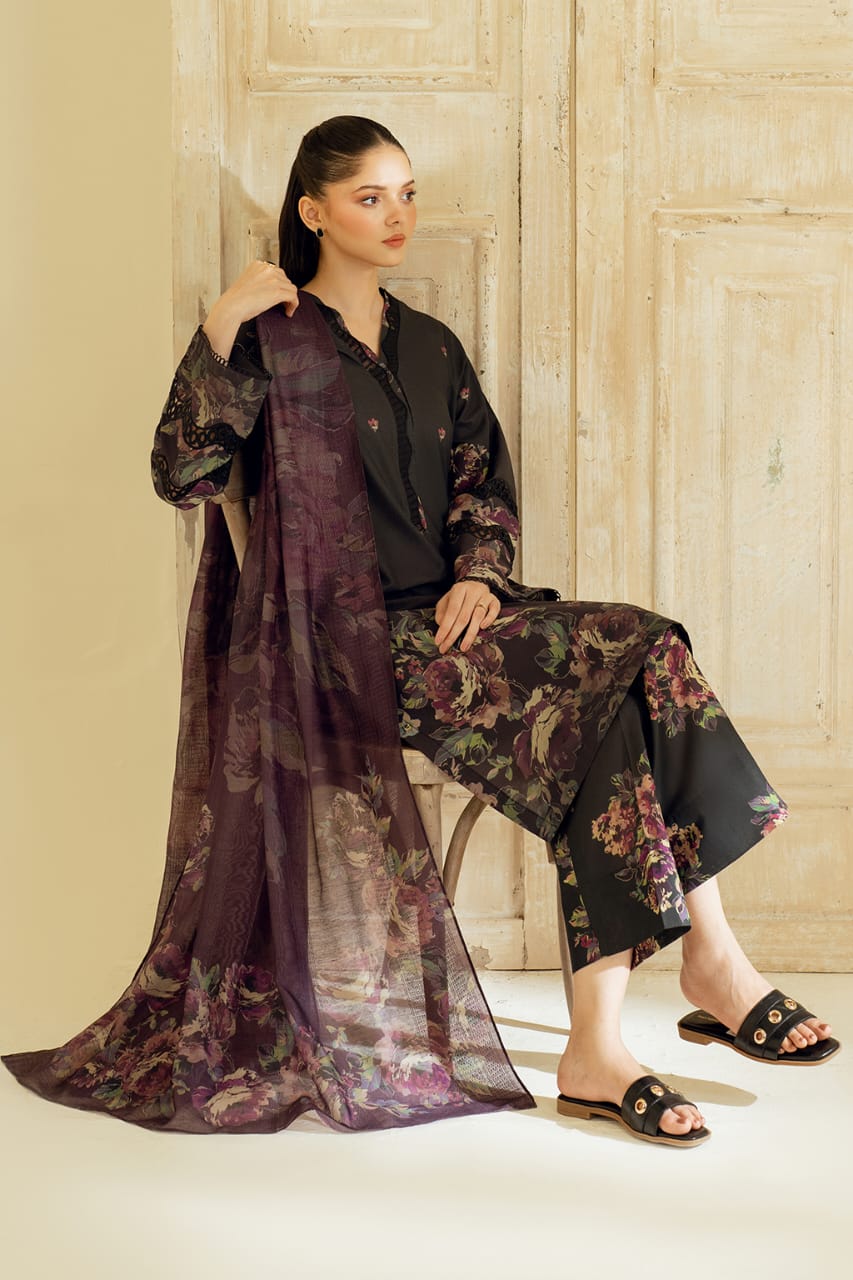 Iznik Printed Lawn Three Piece (Unstitched)