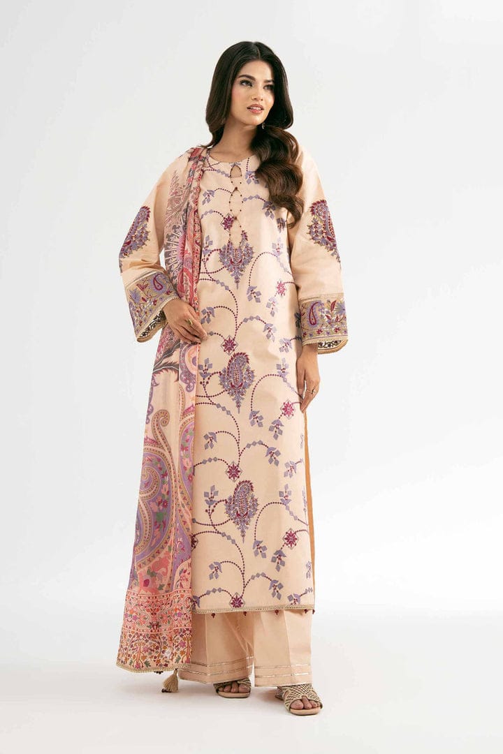 Nishat Printed Bana Dora Lawn Three piece (Unstitched)