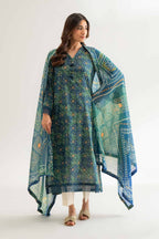 Nishat Printed Bana Dora Lawn Three piece (Unstitched)