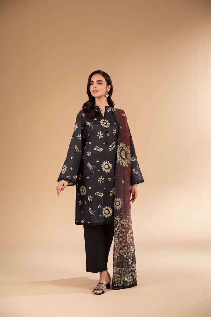 Nishat Printed Bana Dora Lawn Three piece (Unstitched)