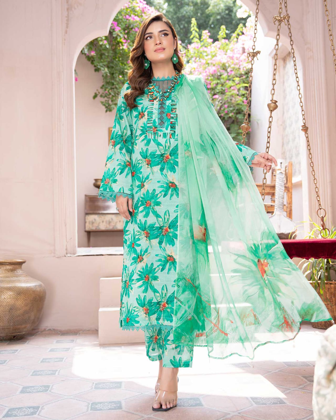 Baroque Printed Lawn Three Piece (Unstitched)