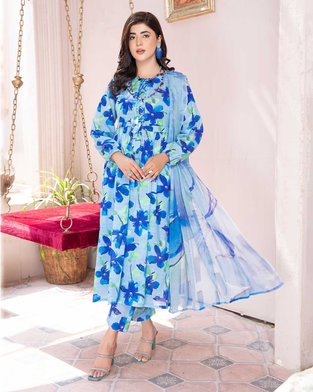 Baroque Printed Lawn Three Piece (Unstitched)