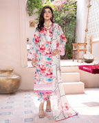 Baroque Printed Lawn Three Piece (Unstitched)