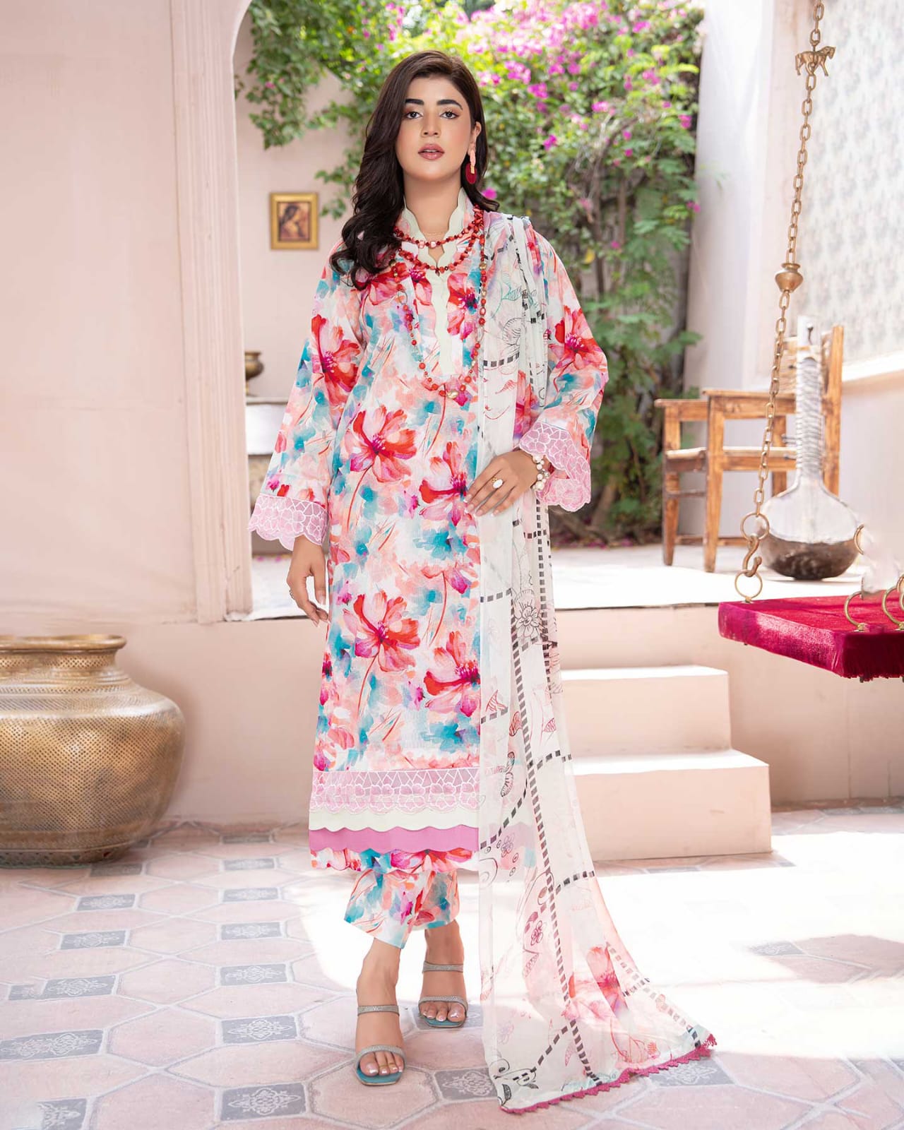 Baroque Printed Lawn Three Piece (Unstitched)
