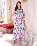 Baroque Printed Lawn Three Piece (Unstitched)