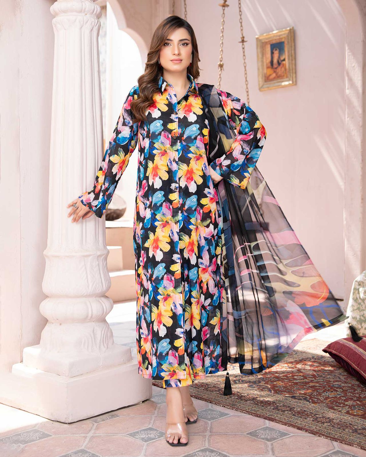 Baroque Printed Lawn Three Piece (Unstitched)