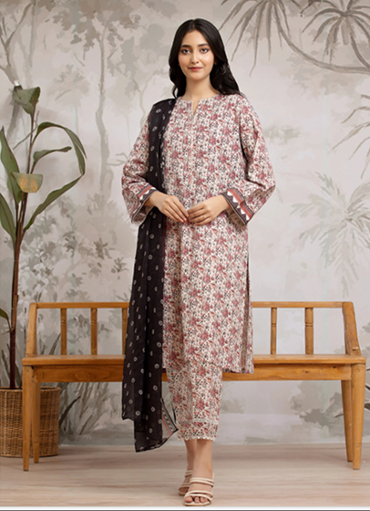 Sapphire Printed Lawn Three piece (unstitched)