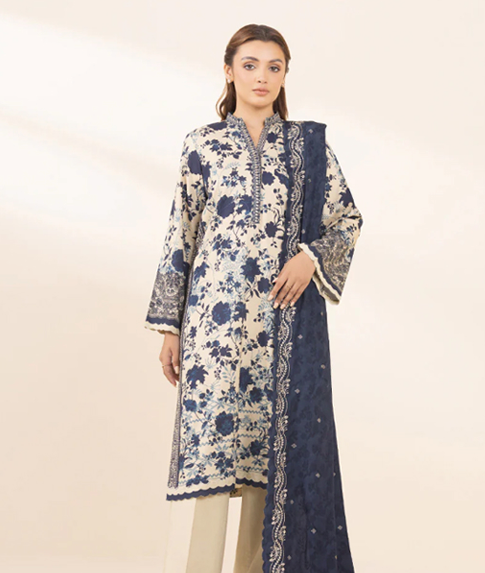 Sapphire Printed Lawn Three piece (unstitched)