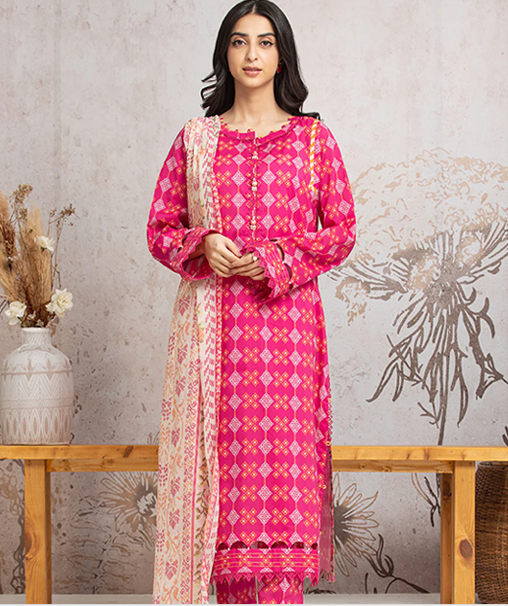 Sapphire Printed Lawn Three piece (unstitched)