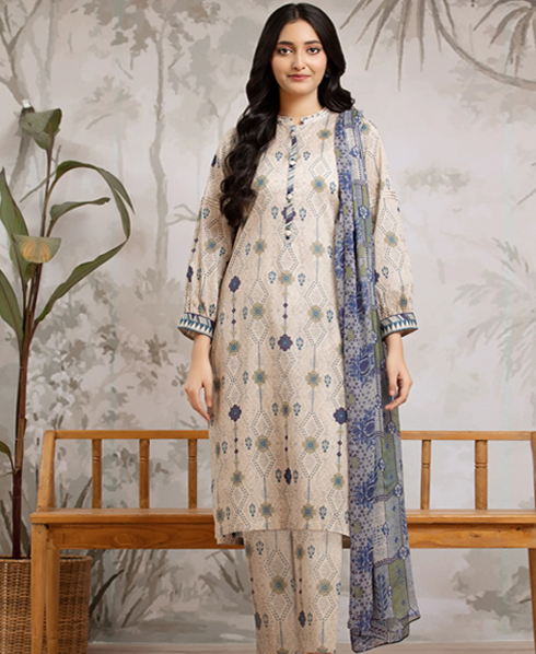 Sapphire Printed Lawn Three piece (unstitched)