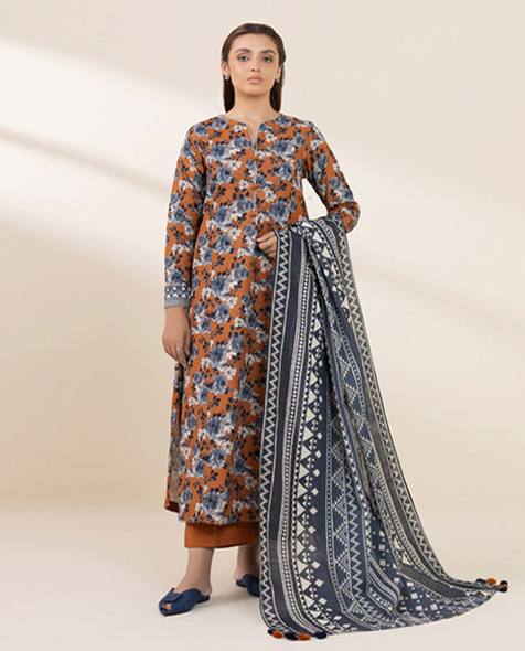 Sapphire Printed Lawn Three piece (unstitched)
