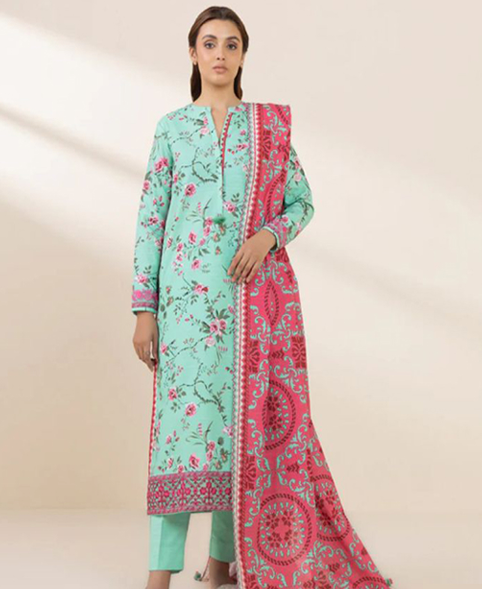 Sapphire Printed Lawn Three piece (unstitched)