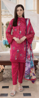 Iznik Printed Lawn Three Piece (Unstitched)