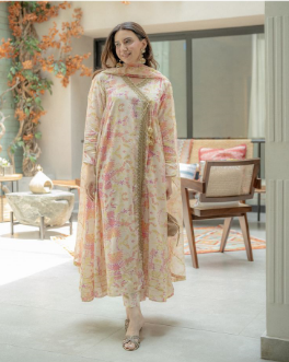 Iznik Printed Lawn Three Piece (Unstitched)