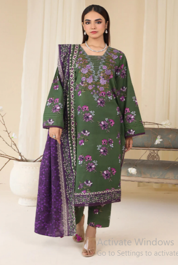 Shanaya Linen Three Piece (Unstitched)