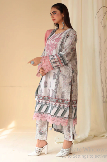 Shanaya Linen Three Piece (Unstitched)
