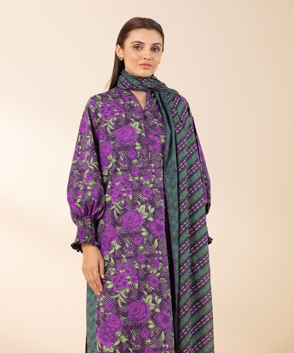 Sapphire Printed Lawn Three piece (unstitched)