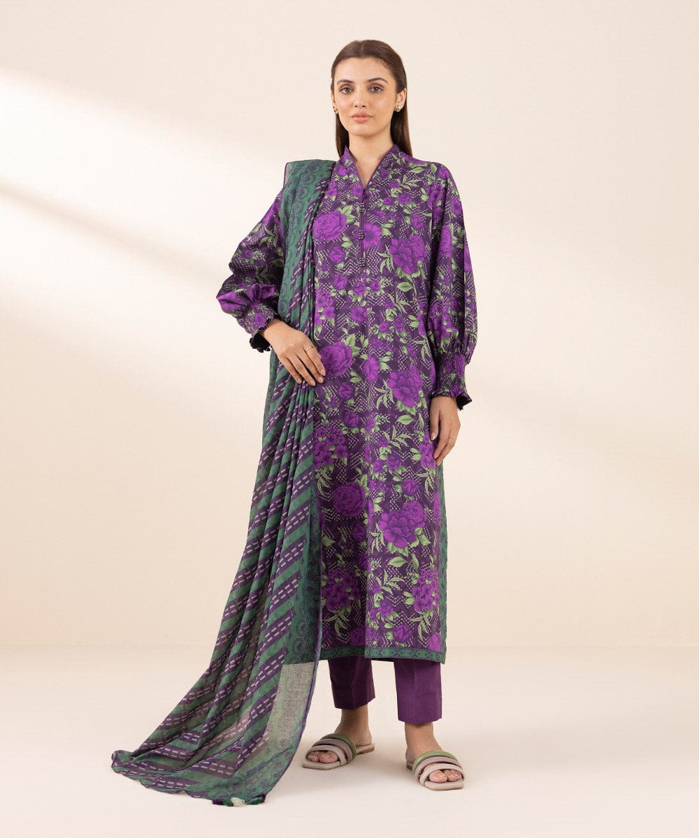Sapphire Printed Lawn Three piece (unstitched)