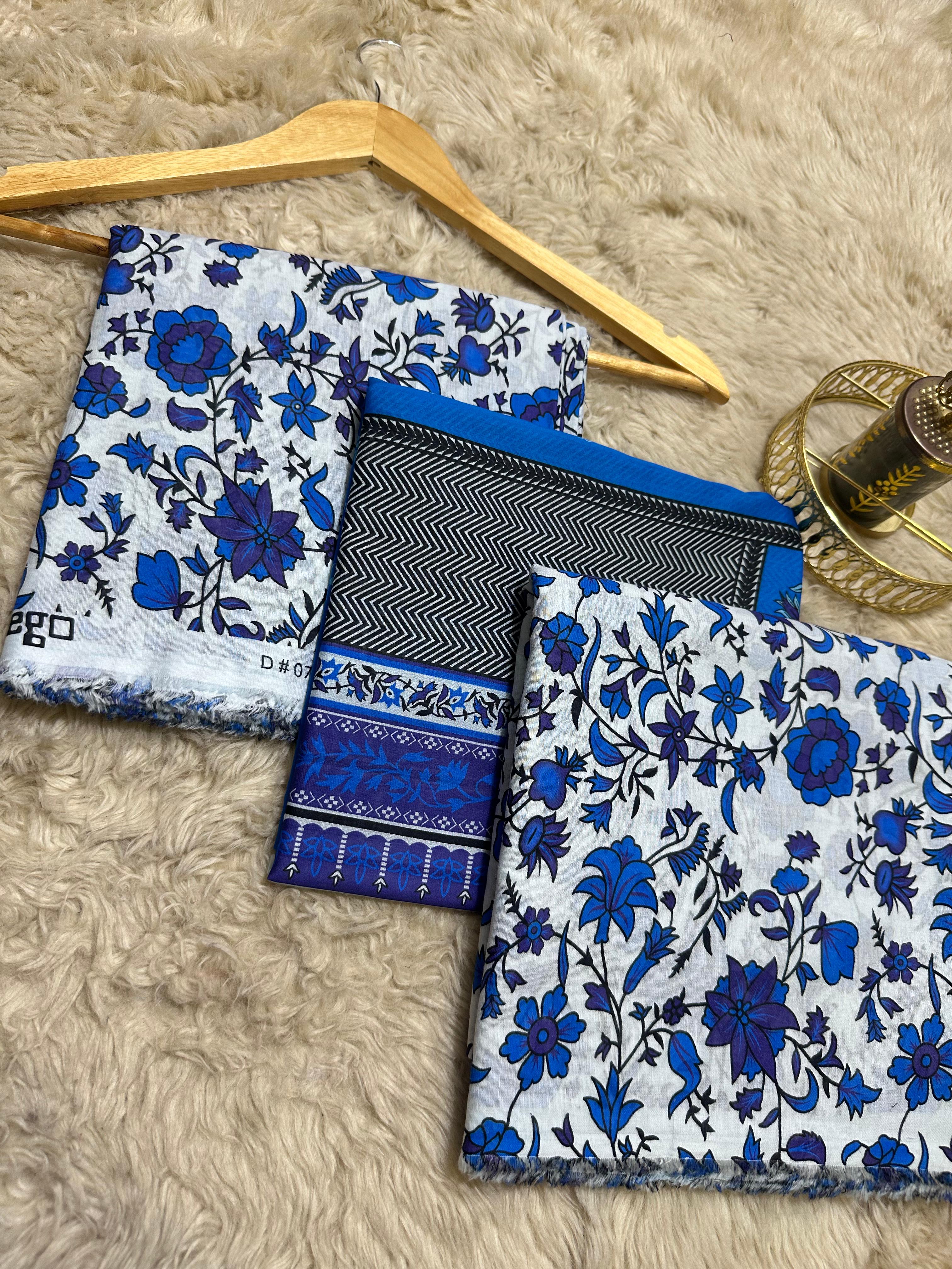 Ego Printed Lawn three piece (Unstitched)