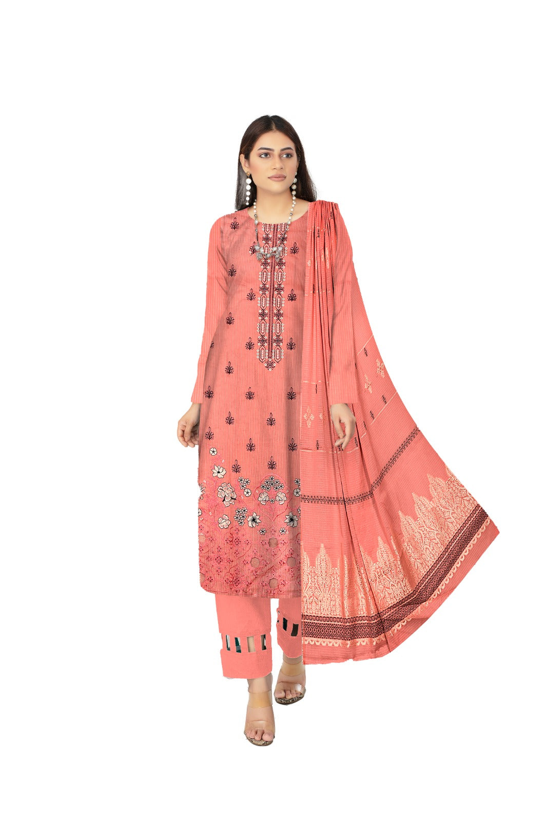 Breeze Embroidered lawn Three Piece (Unstitched)
