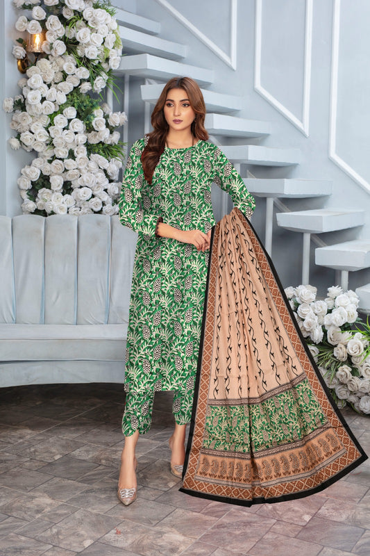 Sapphire Printed Lawn Three Piece (unstitched)