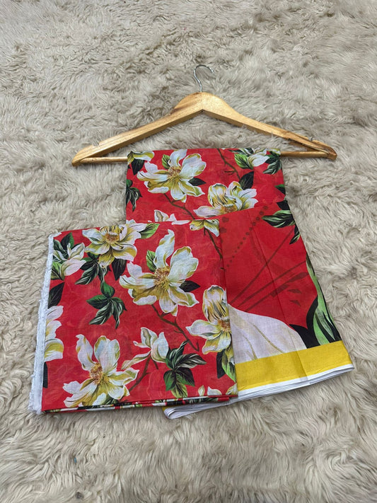 Zeyorah Printed Lawn Three Piece (Unstitched)