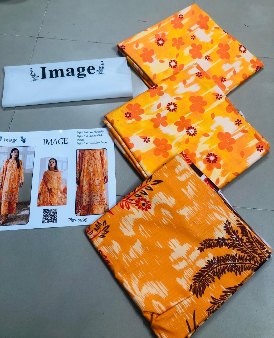 Image Linen Three Piece (Unstitched)