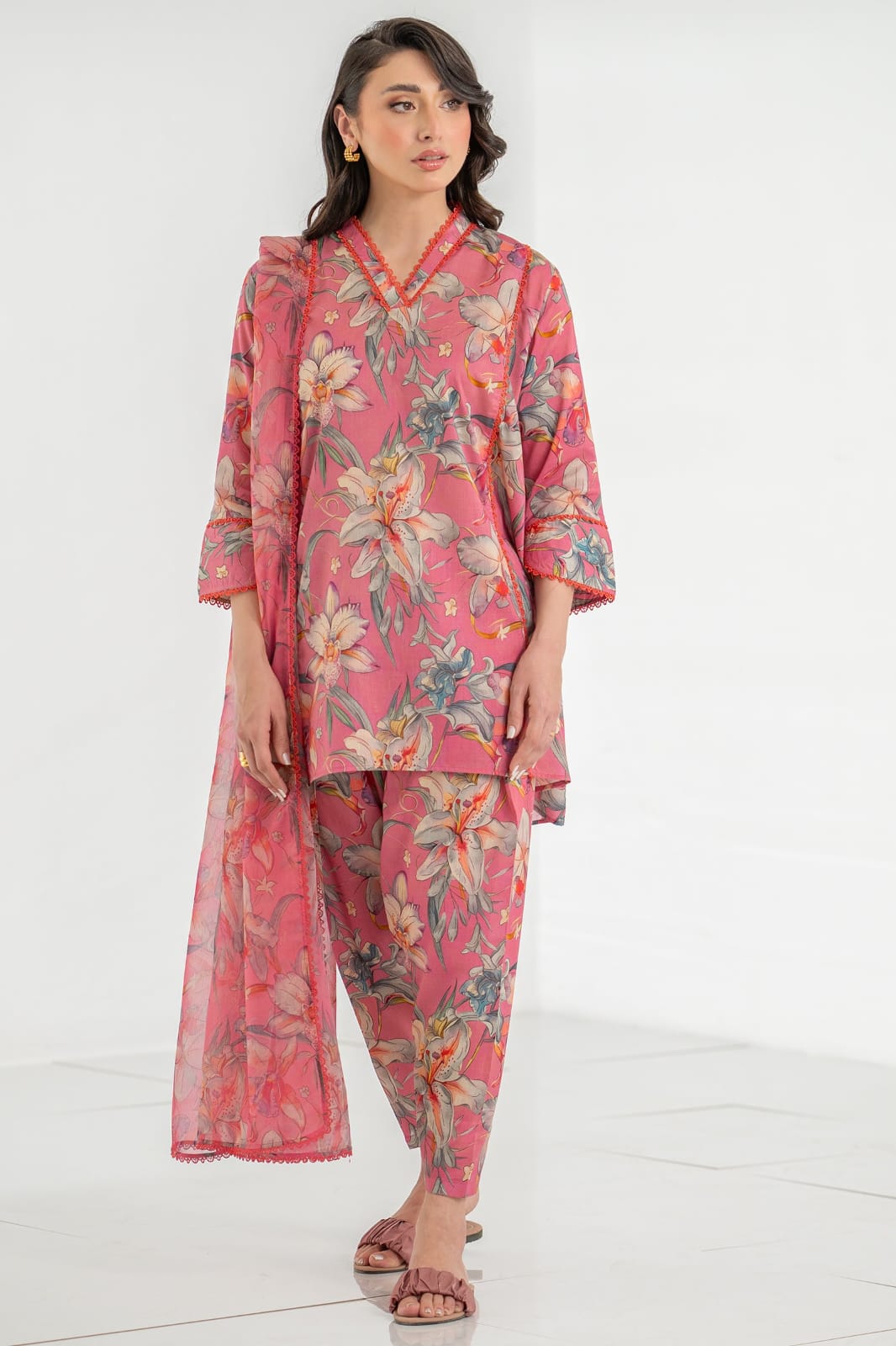 Ego Printed Lawn three piece (Unstitched)